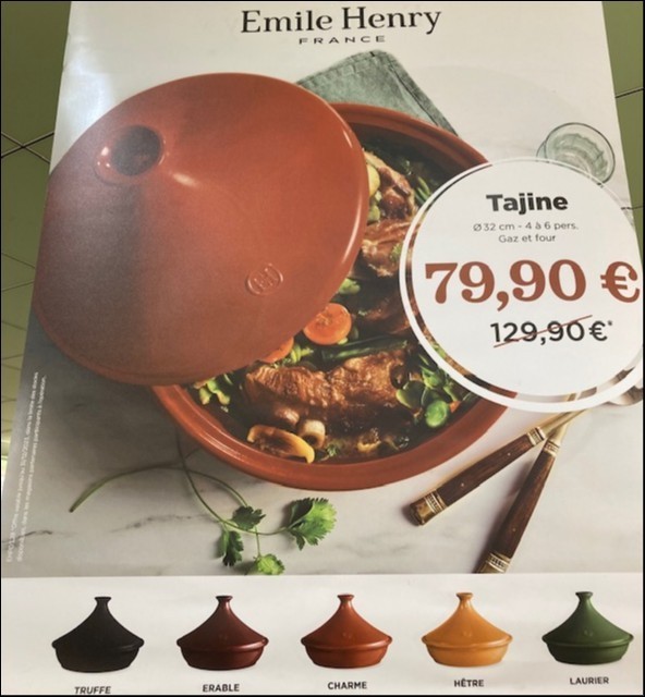 L'atelier Cuisinier Geneviève Lethu  - Tajine Emile Henry à 79,90€ !